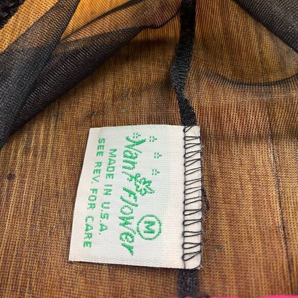 Vintage Nani Flower Nylon Teddie Bodysuit Corset Style M USA - Picture 6 of 6